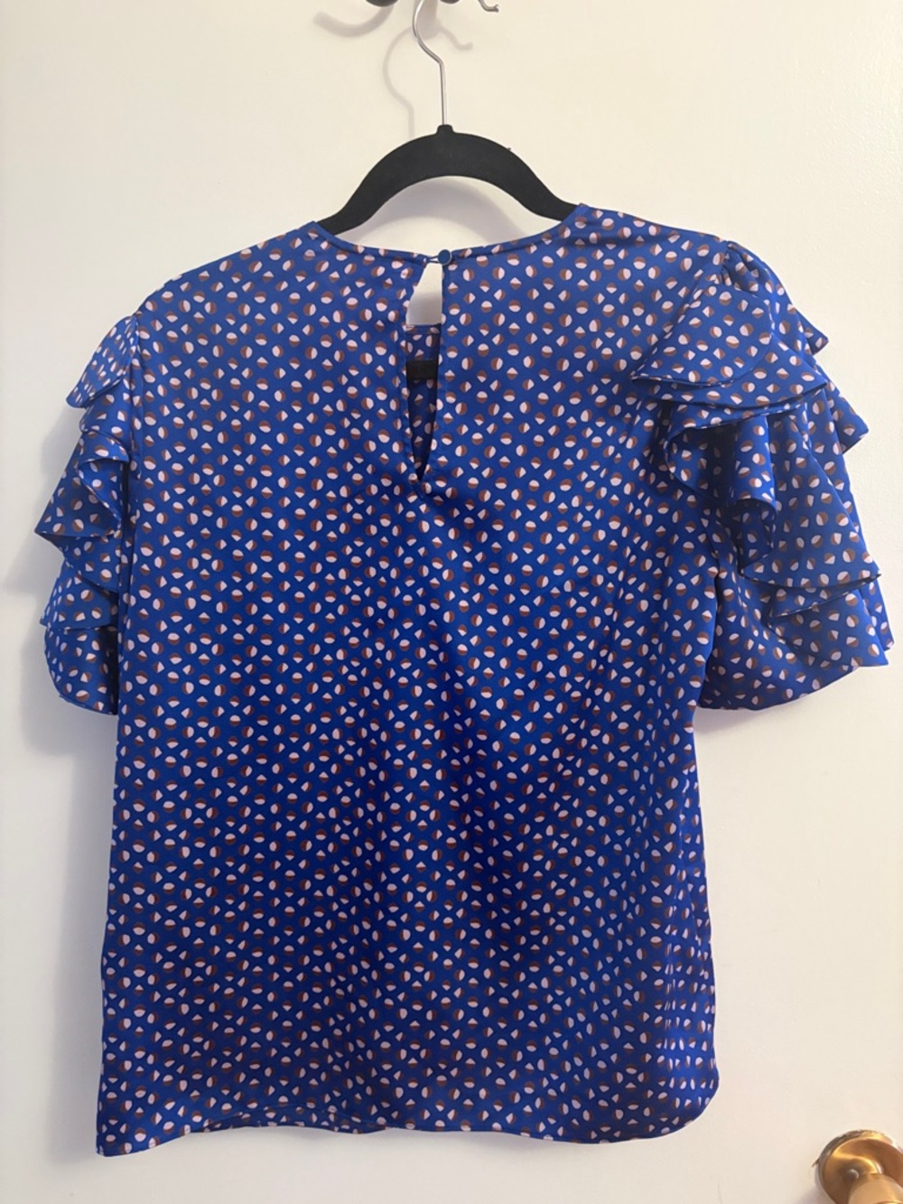Kate Spade New York Geo Dot satin blouse size small - Picture 8 of 8